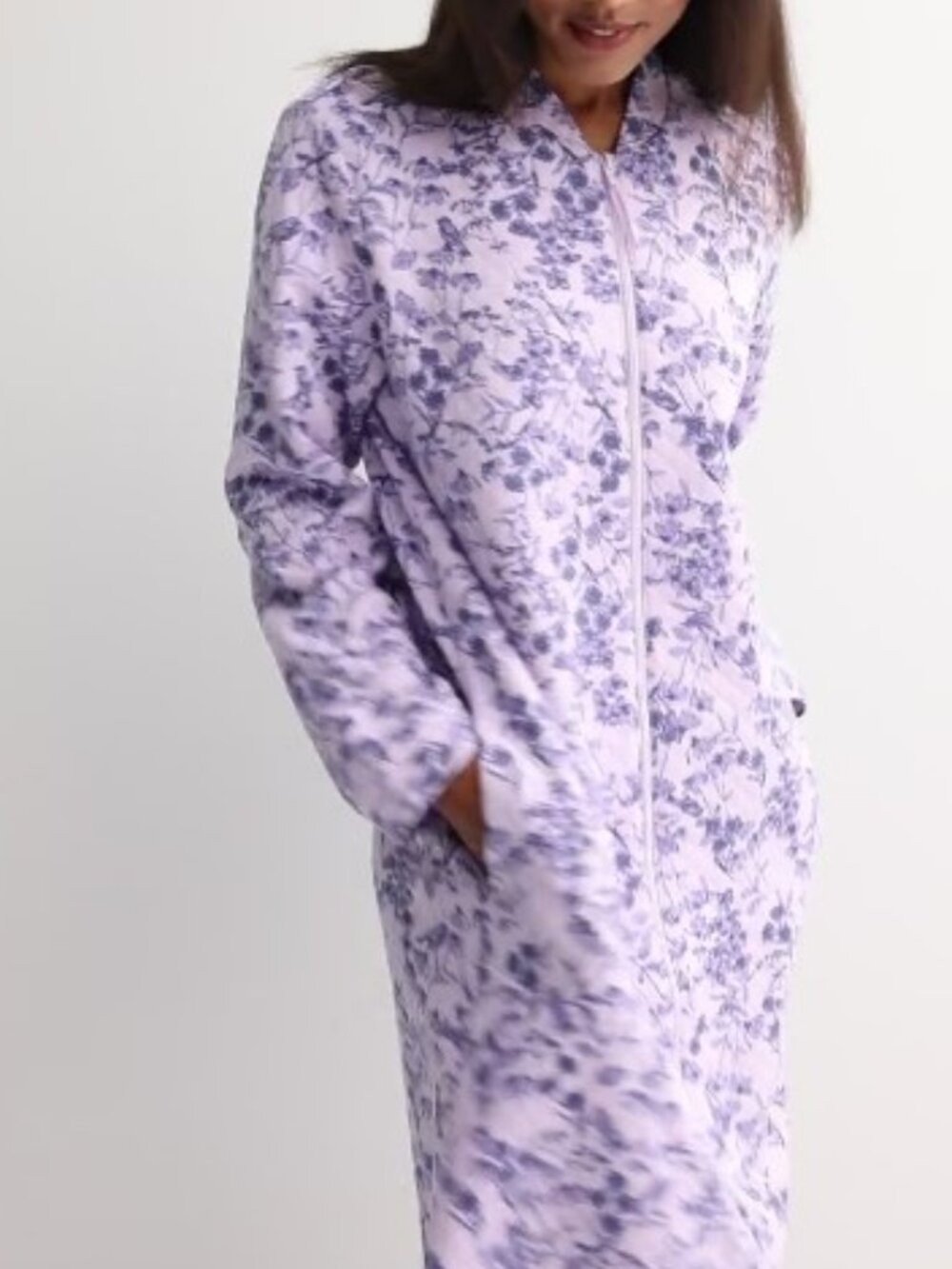 Croft & Barrow Quilted Zip Robe MP - Picture 3 of 8